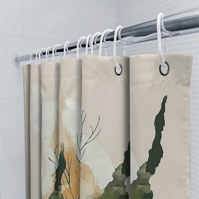 Rideau de douche élégant pour salle de bain avec impression de scène naturelle Décoration d'intérieur moderne pour salles de bain en différentes tailles !