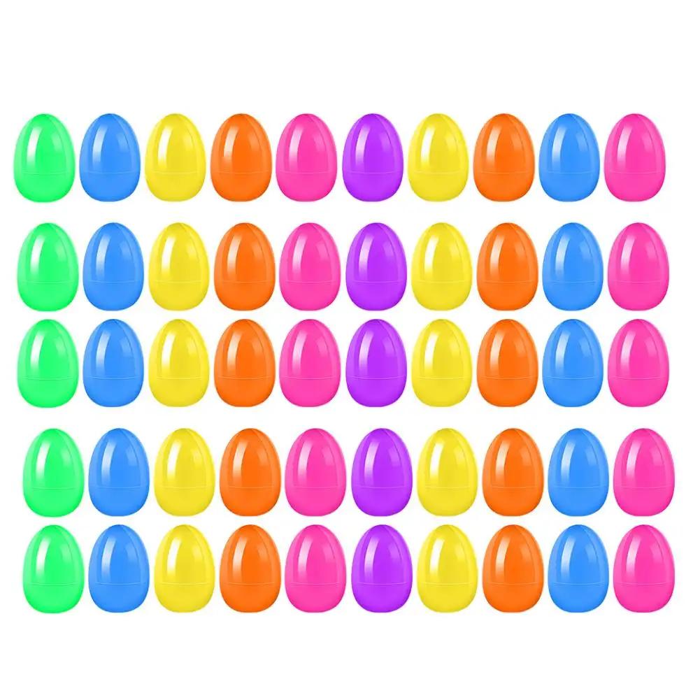 

Easter Egg Twisted Opening Eggshell Fillable Gift Packing Box Reusable Colored Plastic Eggshell for Classroom Prize Supplies
