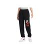 Letter Lace High Waist Cuffed Casual Knit Sports Pants Women Pants Black FB8488-010