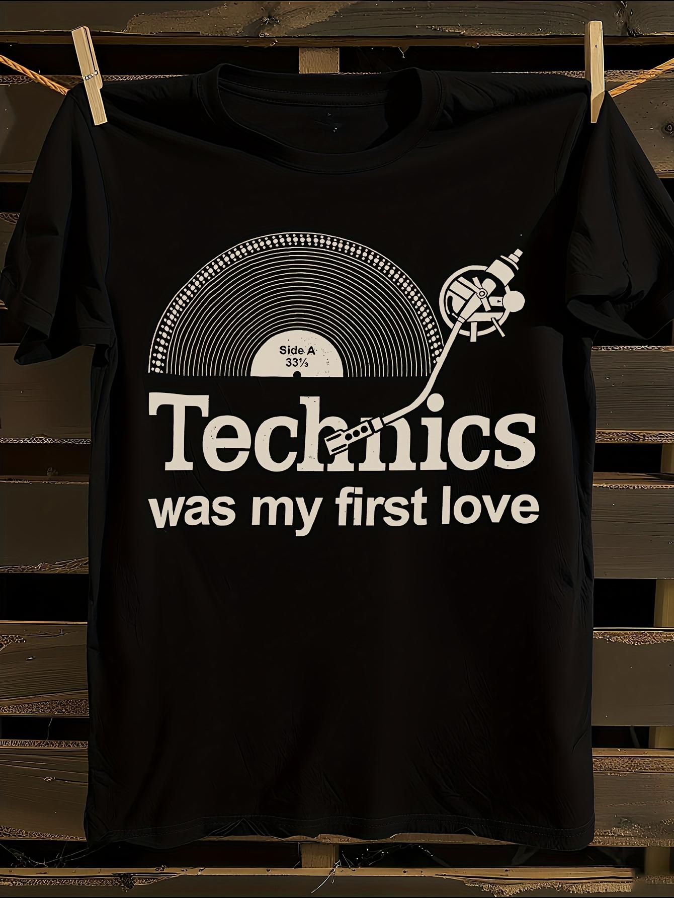 Technics Was My First Love Record Turntable DJ T-shirt XL