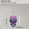 2D Flat Halloween Mexico Day of The Dead Earrings for Women Acrylic Dangle Drop Sugar Skull Earrings Funny Cosplay Festival Jewelry