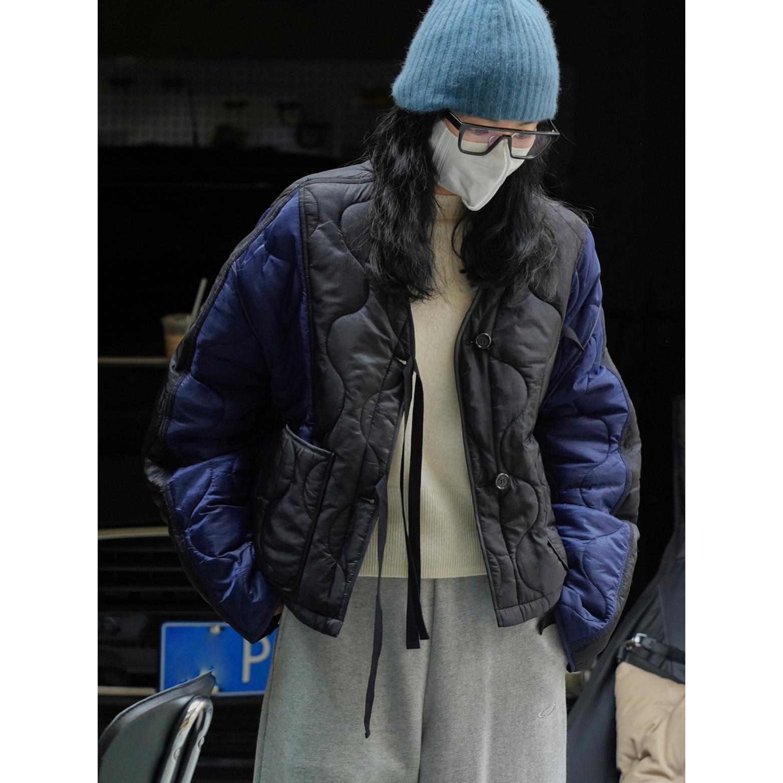 

Johnature Японская Уличная Холодная Теплая Хлопковая Одежда Пальто Зимняя Повседневная Свободная Лоскутная Карманы Куртки Женщины M чёрный