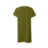 Women's Fashion Summer Loose Skirt Short Sleeve V-Neck Cotton Linen Dress