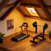 Mini Fitness Ekipmanları Mini Koşu Bandı Koşu Makinesi Bench Press Dambıl Oyuncak Küçük Spor Salonu Ekipmanları Modeli Kendin Yap 1/12 Bebek Evi Dekorasyon Aksesuarları