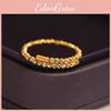 Elegant Vietnamese 2023 Sand Gold Memory Ring For Women With Stunning Sparkling Beads