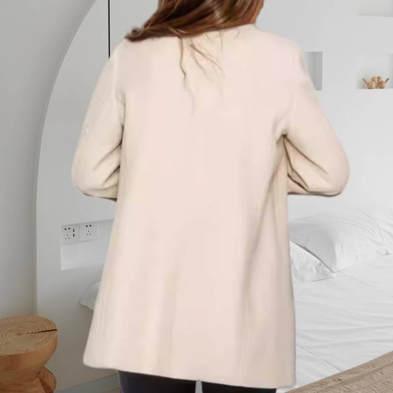 Girl Solid Color Coat With Stand Collar For Winter Casual Fashion Womens Outerwear