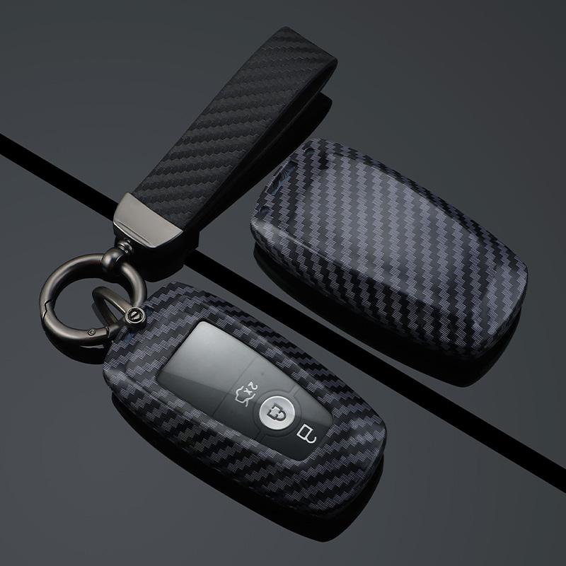 Abs Carbon Fiber Car Key Cover Case For Ford Mondeo Explorer Edge Expedition F250 F150 F-350 F-450 Fusion Mustang Lincoln Mkx M