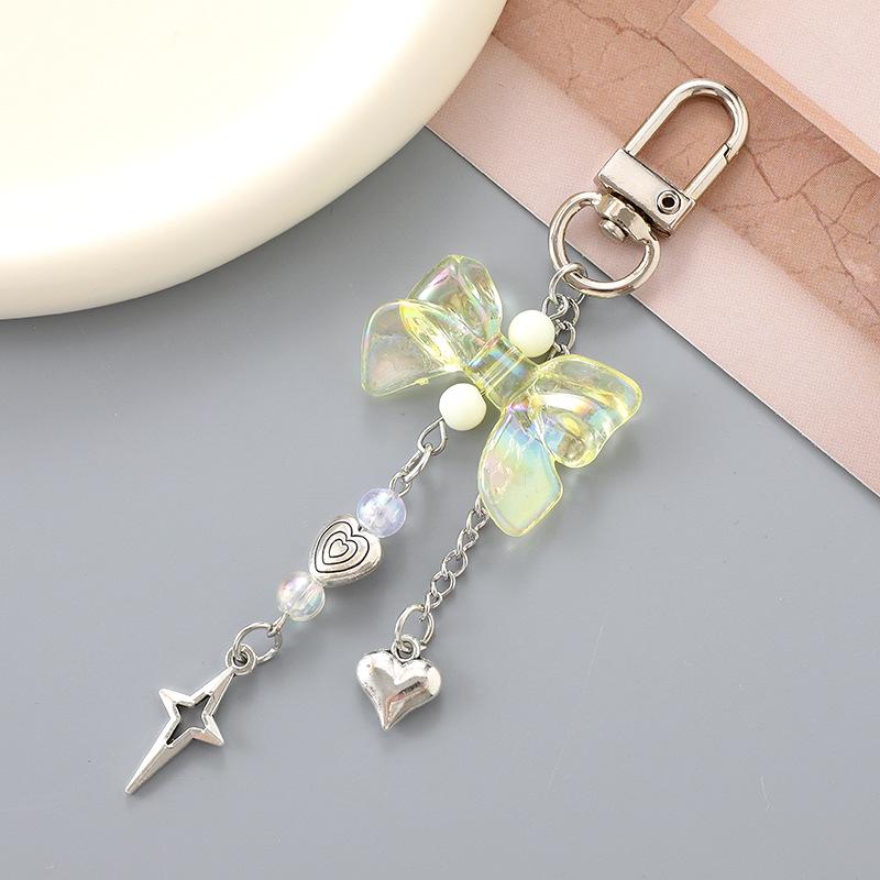 Handmade Colorful Bow Pendant Phone Case Keychain Lanyard Charm