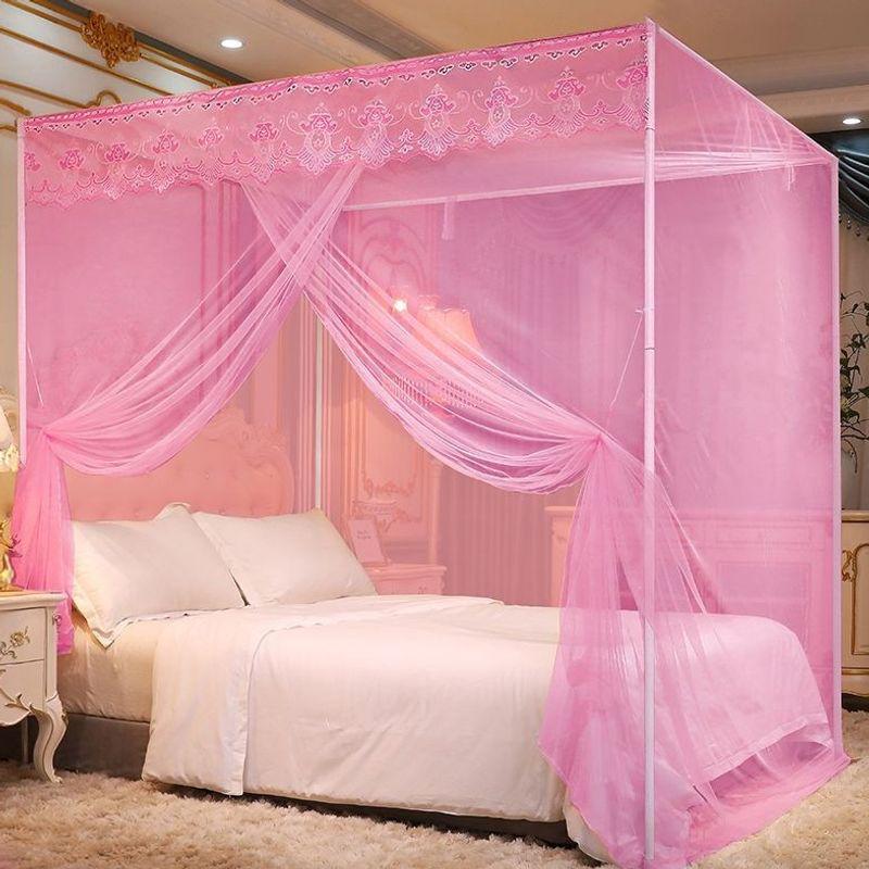 Thickened Floor-Standing Mosquito Net for Beds - Available in 1.0m, 1.2m, 1.5m, and 1.8m Sizes for Dorms and Homes