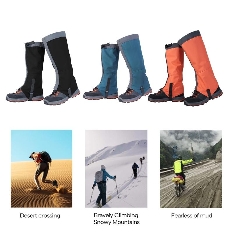 Breathable Leg Gaiters Waterproof Hiking Gaiters Adjustable Snow Boot Gaiters for Mountain Climbing and Snowshoeing