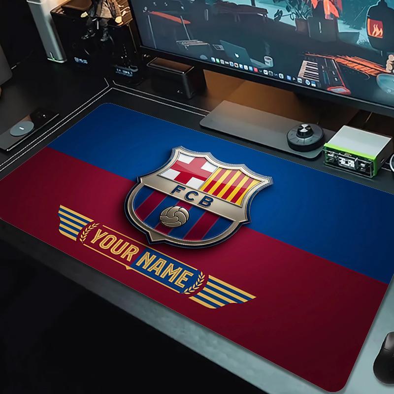 FC Barcelona Print Cushion Non-slip Laptop Tablet Big Mousepad XXL Mat Mini PC Playmat With Lock Edge