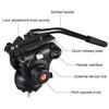PULUZ Aluminum Alloy Photography Tripod with Hydraulic Damping Head, Adjustable Height 80-160cm