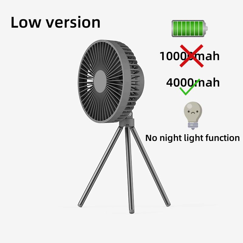 

2024 Новый портативный вентилятор для кемпинга со штативом 10000 мАч, перезаряжаемый через USB, многофункциональный мини-вентилятор для палатки на открытом воздухе, беспроводной потолочный электрический вентилятор