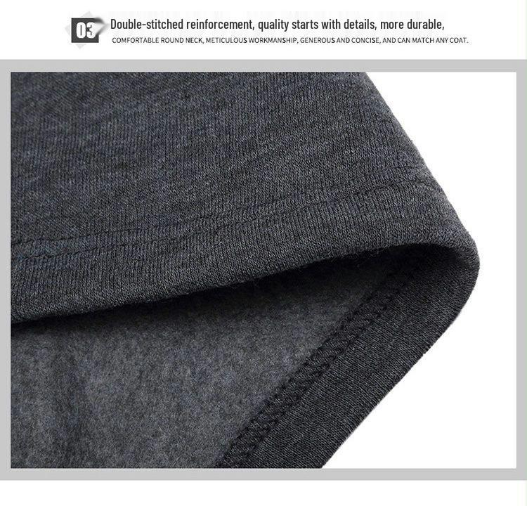 Men's Fleece-Lined Warm Underwear Set: Cotton Sweater Base Layer & Thick Trousers for Autumn/Winter