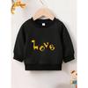 Cute Print Pattern Sweatshirt for Baby Girls Aged 0-3 Years, Comfortable And Easy, Suitable for Outdoor Wear in Spring