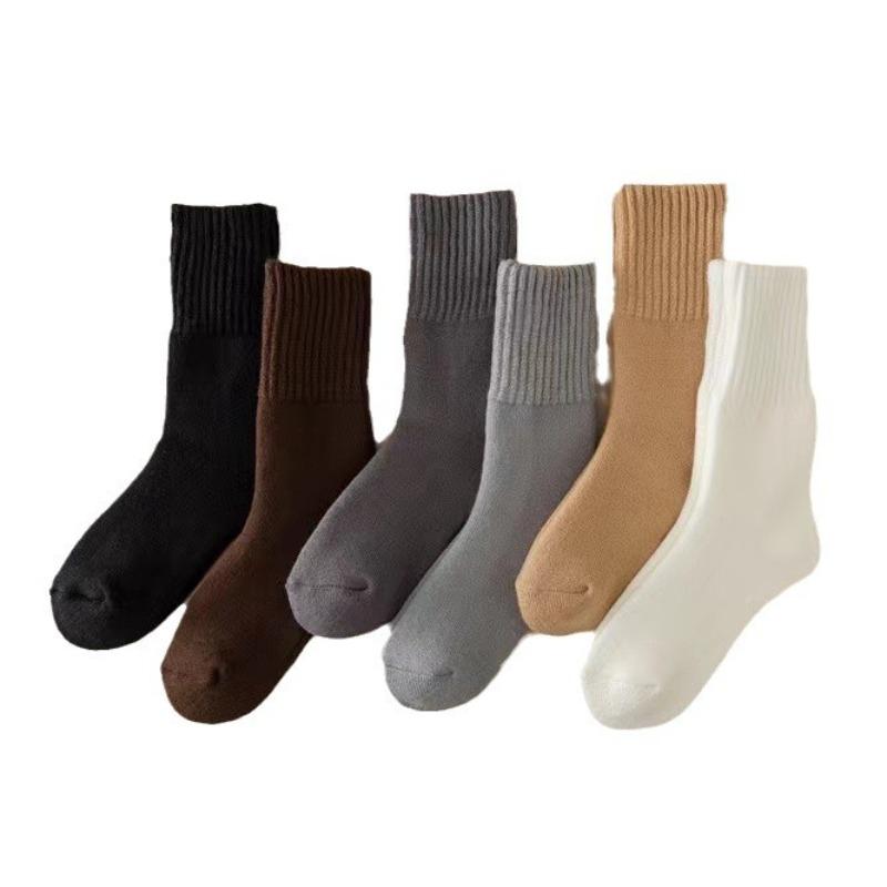 Cashmere Socks for Men in Autumn and Winter, Thickened and Padded for Warmth, Mid-calf Super Thick Sleeping Floor Socks, Winter Long Calf Wool Socks