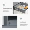 Lockable Metal Filing Cabinet with Glass Door
