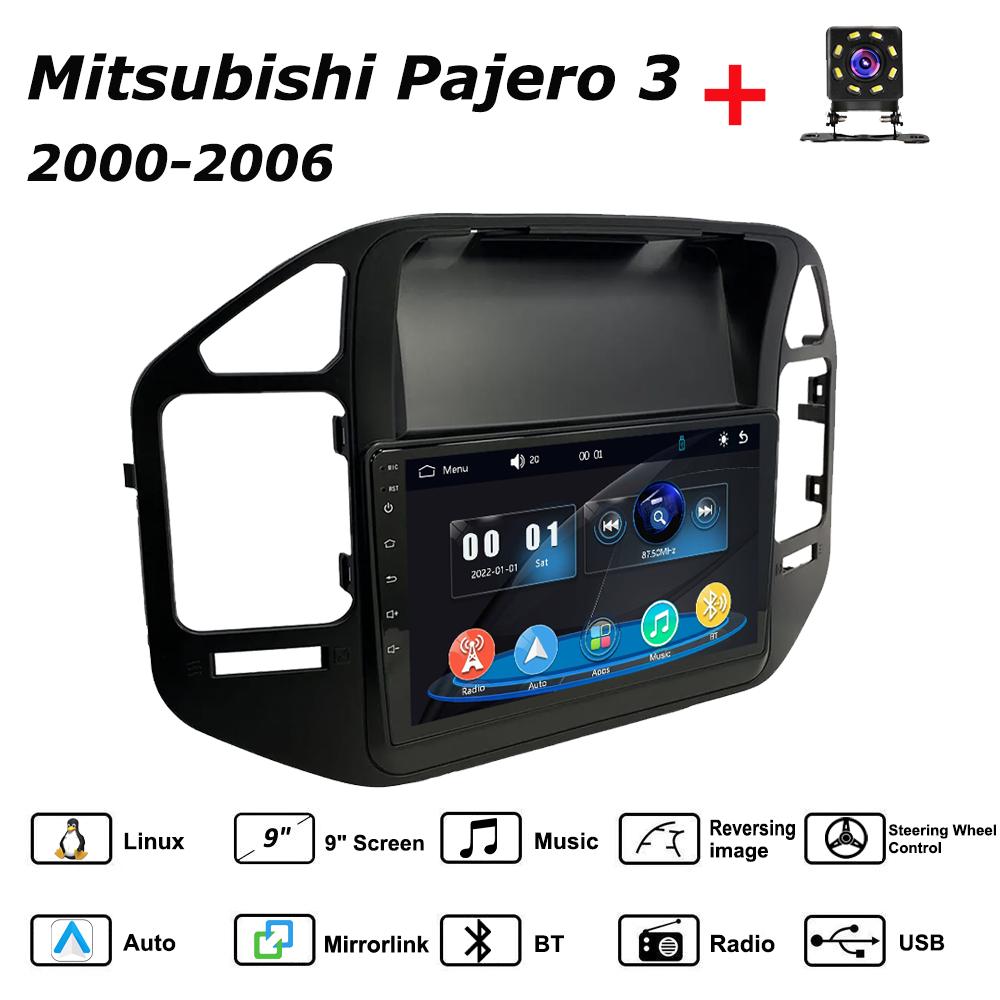 

Car Radio Multimedia MP5 Player Head Unit Stereo BT For Mitsubishi Pajero 3 2000-2006 чёрный