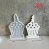 DIY Cake Tea Light Gypsum Craft Gifts Making Home Brithday Decor Candle Holder Silicone Mold Heart Cake Candlestick Resin