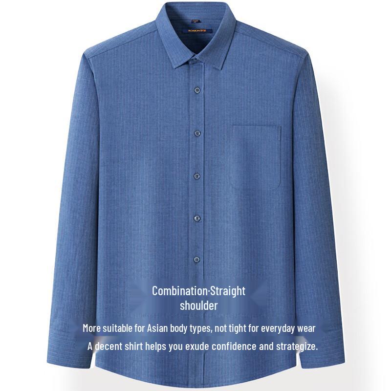 Romon Men's 100% Cotton Casual Long Sleeve Shirt