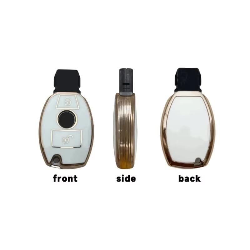 

1 шт. чехол для автомобильного ключа чехол для ключа для Mercedes Benz ABCES Class W205 W204 W212 W213 W176 W177 AMG GLC CLA 5.5X4X1.5CM белый