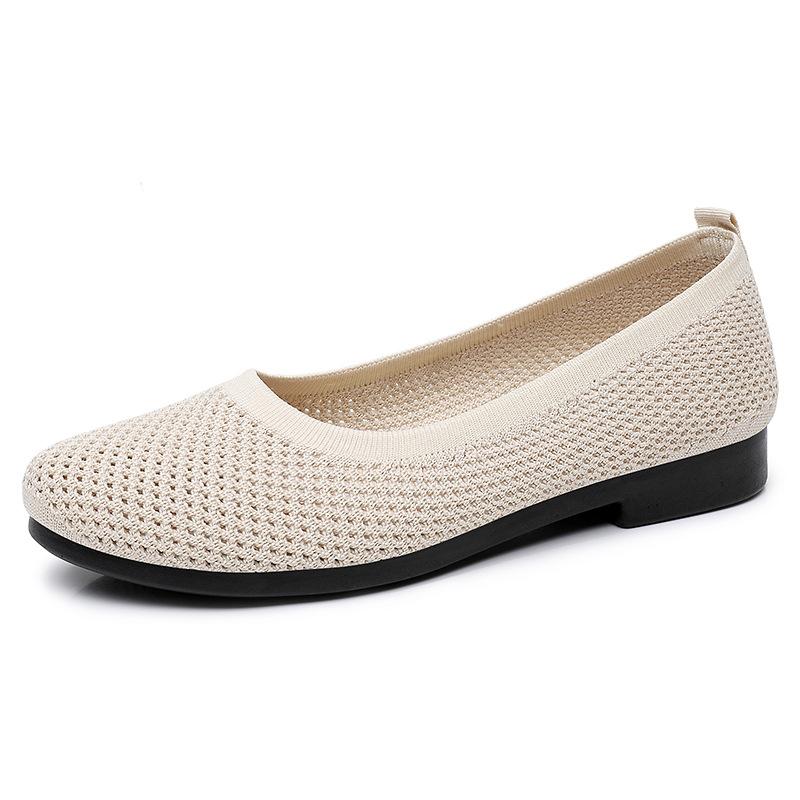 Women's Shoes for Summer New Versatile Style One-foot-wearing Breathable Mesh Shoes High-end Flat Sole No Tired Feet Soft Sole Mother's Shoes