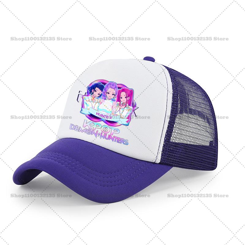 KPoP Demon Hunter Summer Baseball Cap Cartoon Anime Print Hat Boy Girl Breathable Kid Hat HipHop NetCap Kawaii Kids Toy Gift