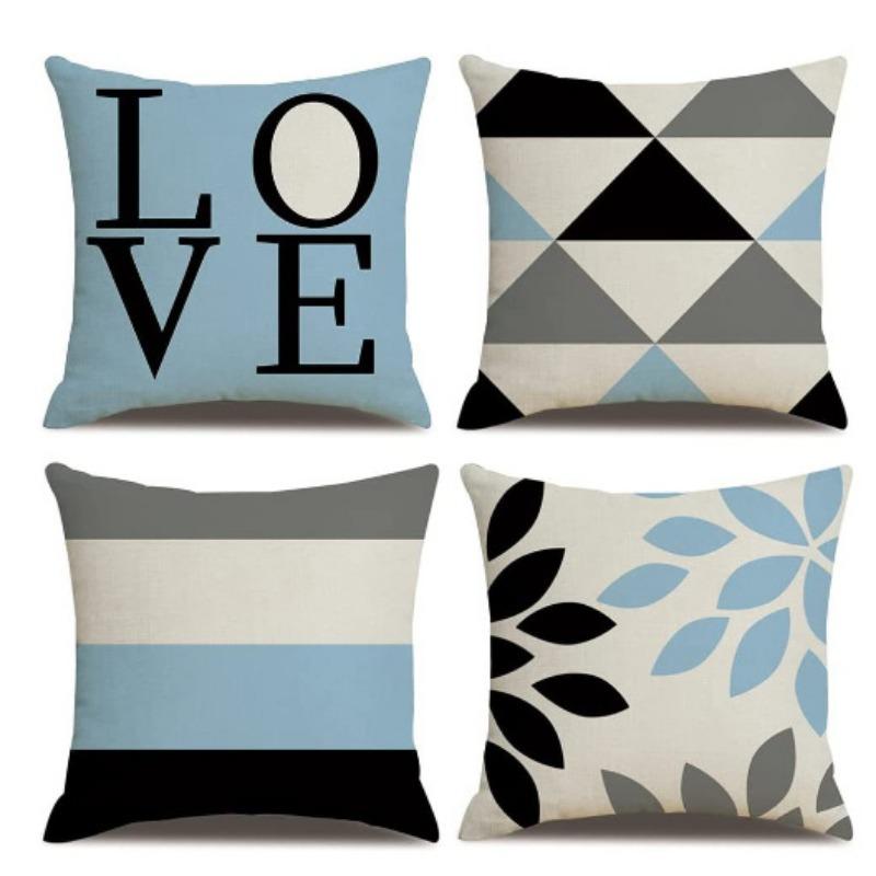 Push Pillowcase Creative Wave Striped Cushion Cover
