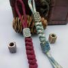 Barrel Paracord Bead Bracelet Keychains Handcraft Pendant DIY Outdoor Accessory