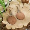 Fashion Ethnic Boho Vintage Drop Dangle Earrings For Women Carved Metal Geometric Flower Cactus Antique Bohemian Daily Zircon