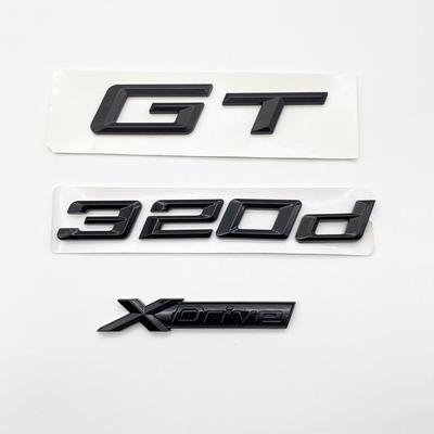 Neue Schriftart GT 320d XDrive ABS Zahlen Buchstaben Emblem für BMW 3er E90 E46 F30 Kofferraum-Logo-Aufkleber