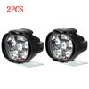 Motorcycle Headlight Spot Lights High Bright Waterproof Scooter Auxiliary Lamp Spotlights 6 LED Fog Bulb Work Lights with Switch