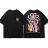 One Piece 2026 New Hot Portgas D Ace Unisex Tshirt Summer New Anime Doublesided Printed Casual Parentchild Shirt