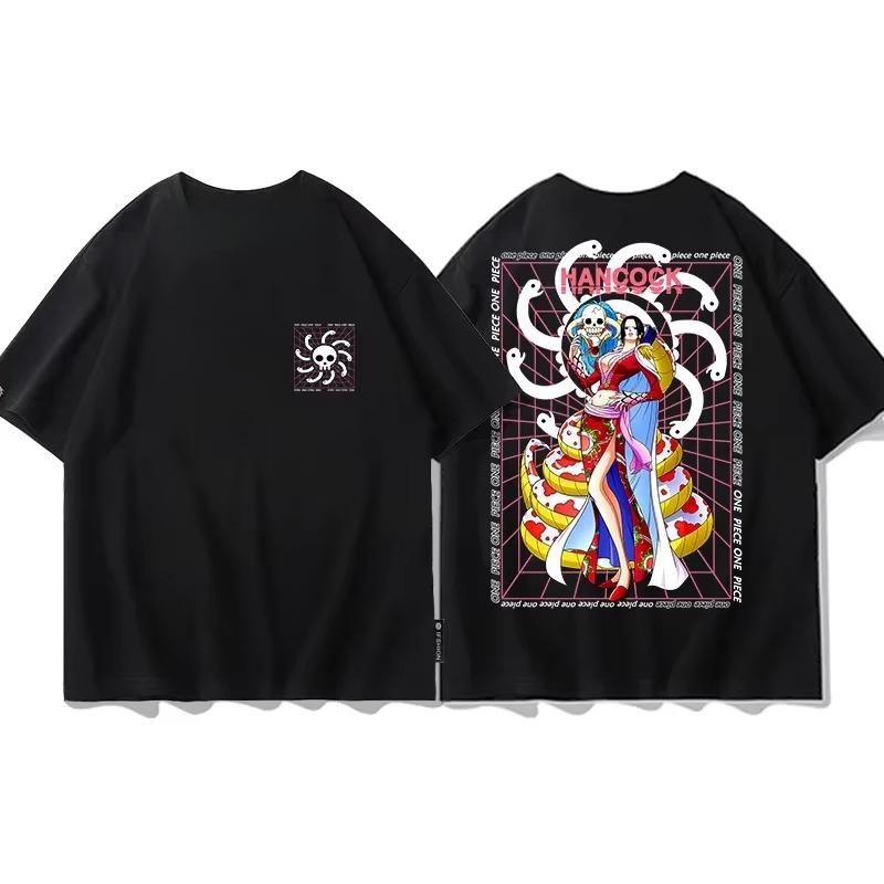 One Piece 2026 New Hot Portgas D Ace Unisex Tshirt Summer New Anime Doublesided Printed Casual Parentchild Shirt