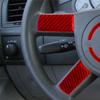6Pcs Carbon Fiber Car Steering Wheel Panel Cover Trim Sticker For Chrysler 300 2005-2007 No Navigation Styling Accessories