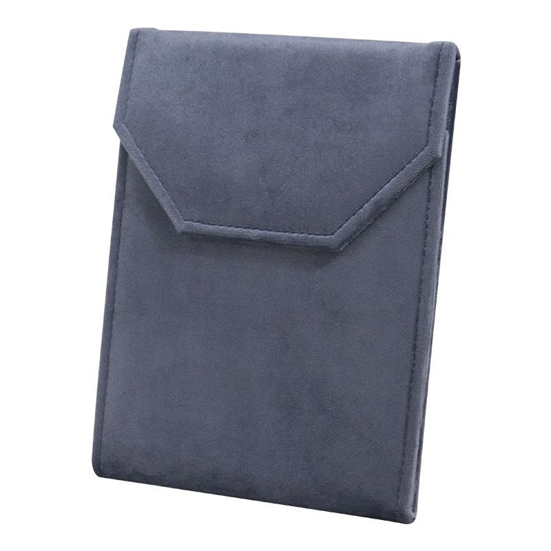 

Сумка для ожерелья из бархата и жемчуга, модный чехол для цепочки свитера, сумка для хранения цепочки, креативная шкатулка для упаковки ювелирных изделий серый