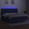 VidaXL Sommier à Lattes de Lit avec Matelas et LED, Lit Rembourré avec Tête de Lit, Lit Double, Lit Adulte de Chambre, 3139147