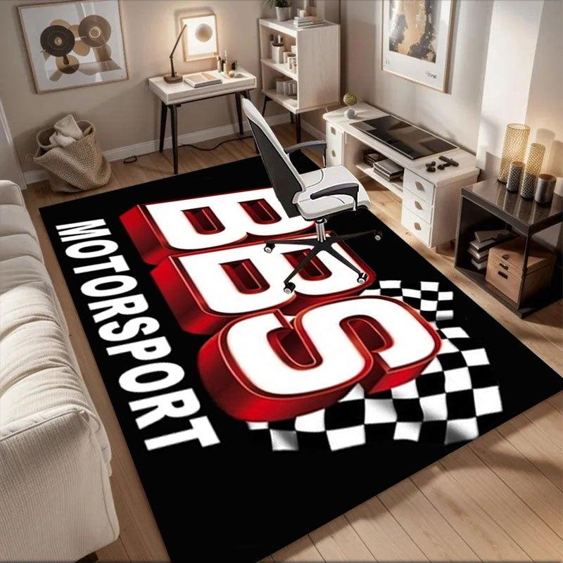 

BBS Motorsport Racing WheelsOffice Mat Perfect for Home Decor Office Desk Chair Rugs Chair Carpet for office Polyester Chair Mat Gift For Va 60cm by 90cm
