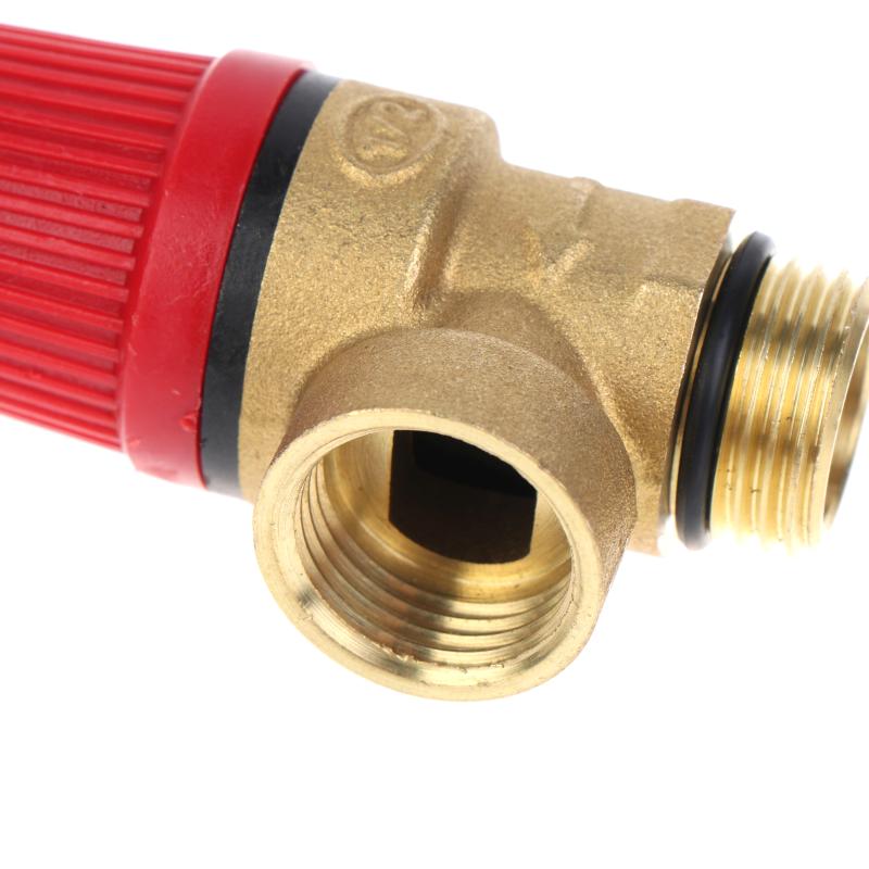 Brass Safety Pressure Relief Valve Explosion Proof Thickened Brass Body for Home Gas Water Heater Plumbing System