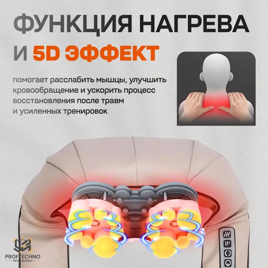 Premium massager for the neck, shoulders, back, legs and body. Massage cape. Electric roller vibrorser with heating.
