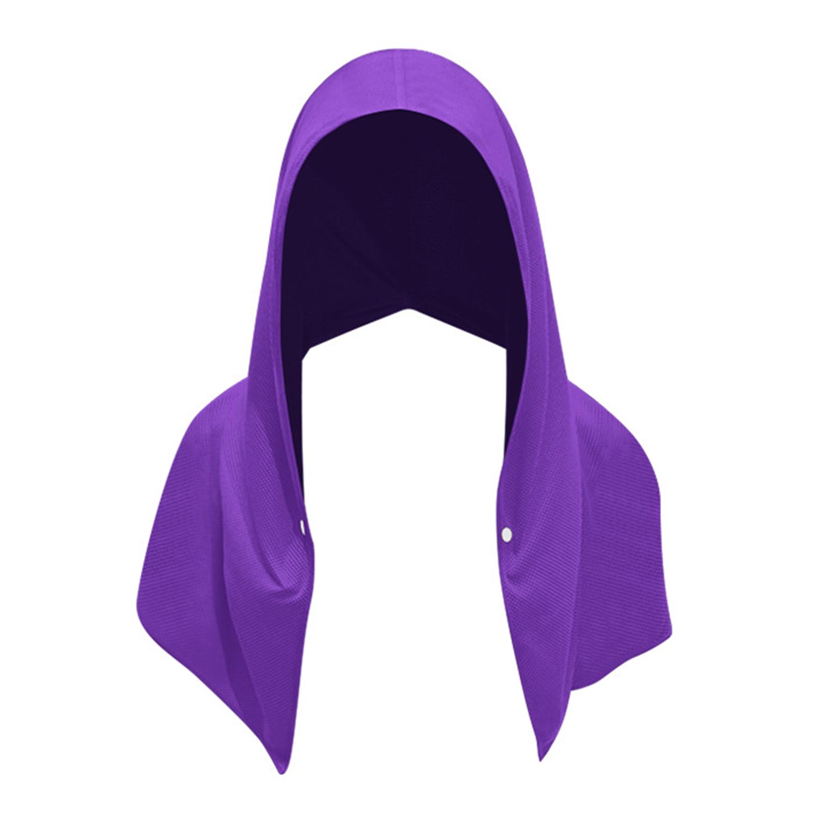 

Cooling Towels for Neck and Face Cooling Hoodie Towel Cooling Neck Wrap Breathable Headscarf Quick Drying Cooling Towel фиолетовый