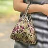 Flowers Embroidery Handbags Women Small Bag Shopper Purse Handbag Triangle Bag Mother Day Clutch Handy Bags One Handle Bags Mini