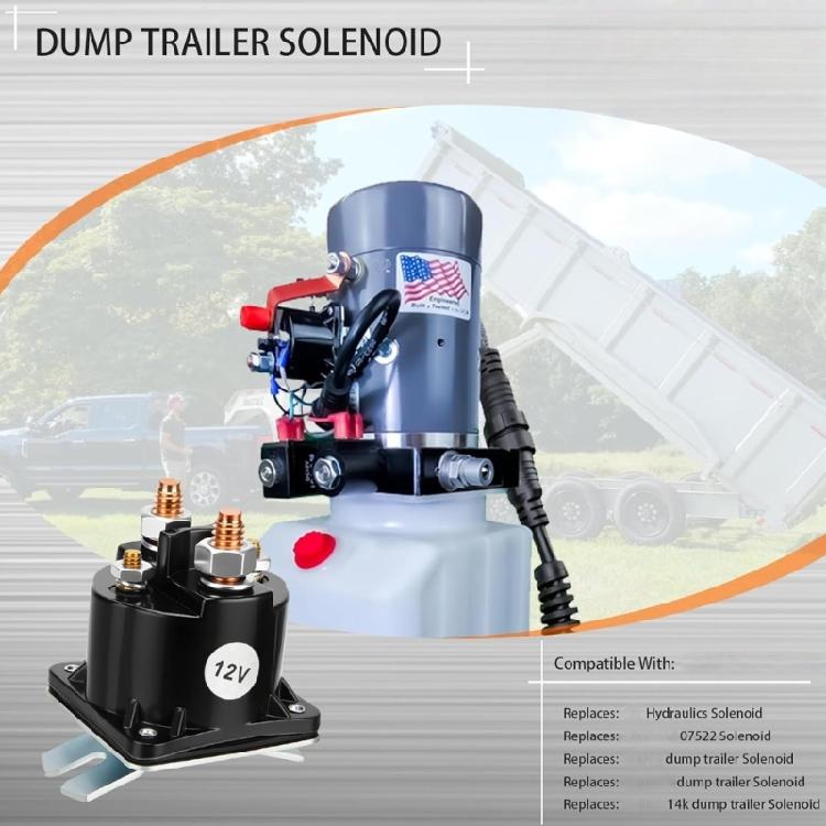 12V Dump Trailer Solenoid Relays Intermittent Duty Solenoid Relays 4 Terminals Replaces SAZ4201GJ, 7522, 070009, 190107