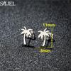 Vintage Tree of Life Stainless Steel Earrings for Women Fashion Norse Mythology Yggdrasil Jewelry World Peace Ear Studs Gift