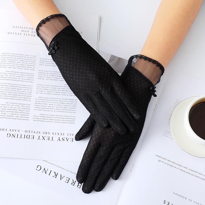 Women's Touchscreen Elastic Summer Cycling Gloves - Anti-UV, Thin, Ice Silk, Sun Protection