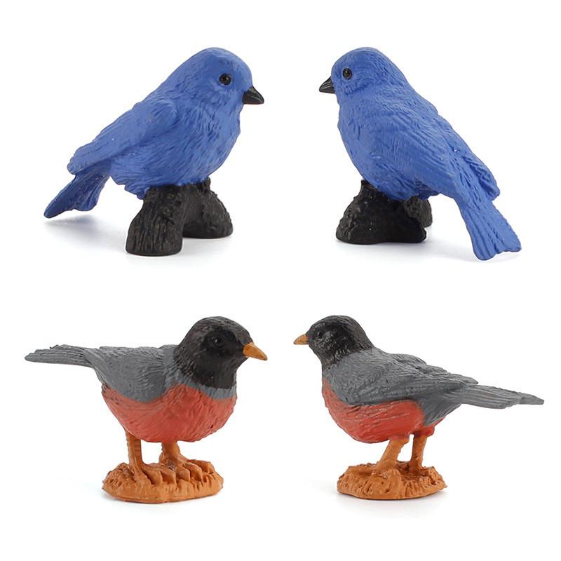Mini Bird Model Set With Pvc Material For Collection And Display