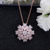 Small Fresh Jewelry Trend, Slightly Inlaid Zircon, Exquisite Three-Dimensional Snowflake Pendant