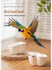 Ceramic Bird-Shaped Splash-Proof Parrot Feeding Bowl for Budgies & Cockatiels