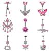 Stainless Steel Butterfly Navel Belly Button Rings For Women  Jewelry