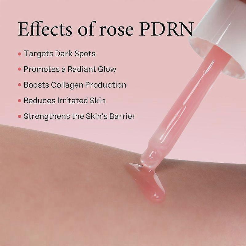 Siero Rosa Peptidico PDRN, Siero Rosa Luminoso, Peptide, Niacinamide, Idratante & Nutriente & Rassodante, Tono della Pelle Non Uniforme, 30ML